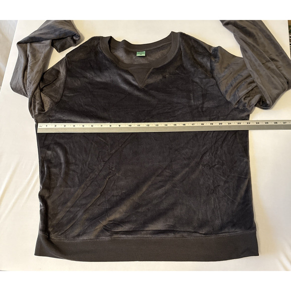 Honeydew Women's XXL Velour Lounge Pajama Top Neutral Gray Comfy Soft - Picture 6 of 8